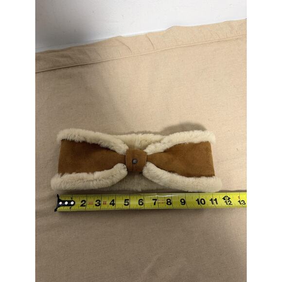 UGG Shearling Ear Warmer Headband Womens One Size Brown Tan Fleece Faux Fur - Picture 5 of 7